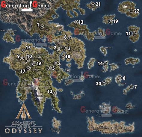 Guide Assassins Creed Odyssey où se trouvent tous les tombeaux et à