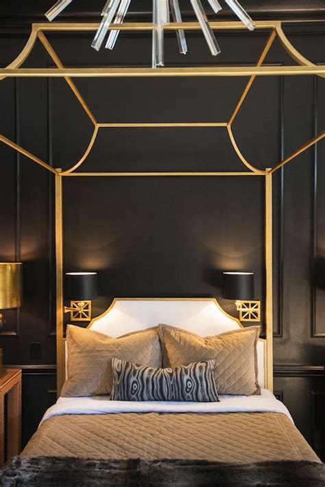 We did not find results for: Stunning bedroom features black walls trimmed in black ...