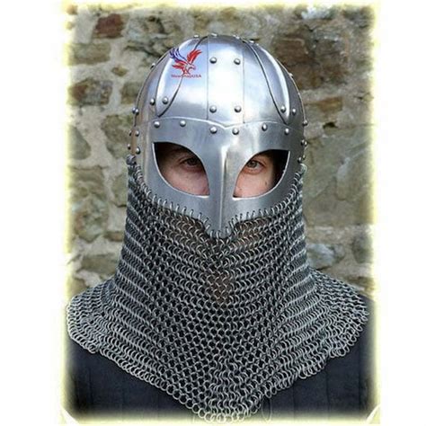 Art And Collectibles Militaria Viking Helmet With Chainmail Medieval