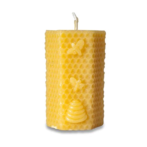 Hexagon Bees And Hive Candle Local Honey Man