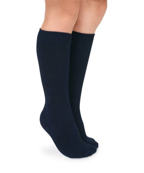 Jefferies Socks Girls Seamless Smooth Toe Cotton Knee High 2 Pair Afo