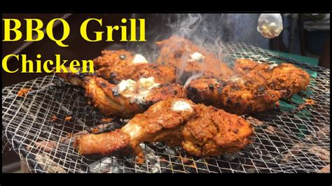 Grill Chicken Charcoal Bbq Style Home Made Recipe In Tamil Youtube