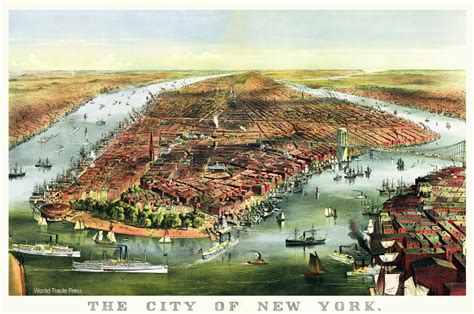 1876 Map Of New York Map Of New York Panoramic Map New York City Map