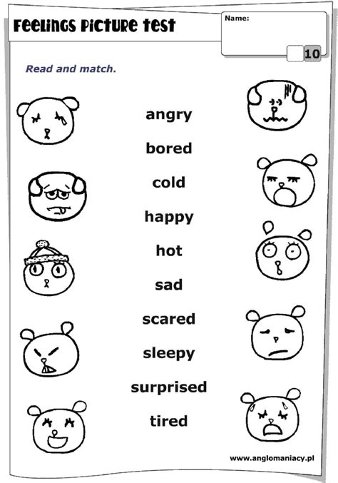 Emotions Worksheet Free Printable