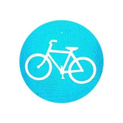 Blue Acp Retro Reflective Cycle Sign Board For Outdoor Thickness 3