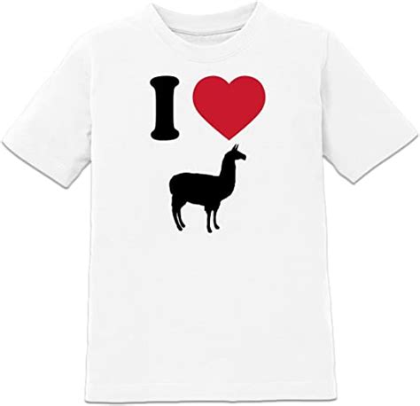 Shirtcity I Love Llamas Kinder T Shirt By Amazon De Bekleidung