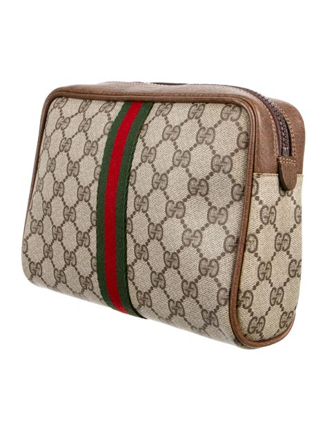 Gucci Vintage Gg Web Cosmetic Bag Accessories Guc455183 The Realreal