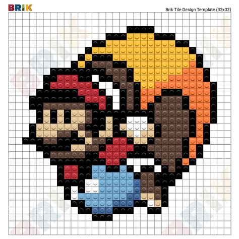 Mario Pixel Art Grid