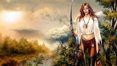 Warrior Fantasy Female Wallpapers Warriors Backgrounds Anime