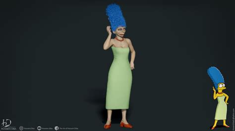 76 Beautiful Marge Simpson 3d Model Free Mockup