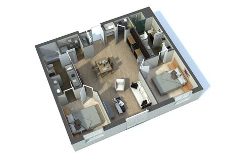 3d Architectural Floor Plan Rendering For Marketing 3d Visualization