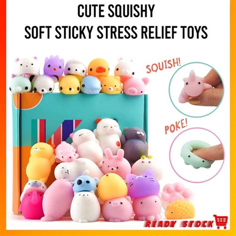 Toy Stress Reliever Cute Mochi Squishy Squeeze Heal Fun Kids（random