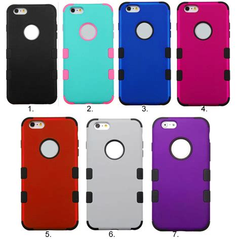 Pc Silicone 3 In 1 Combo Protective Case Cover Skin For Iphone 6 47