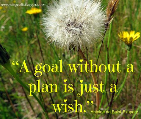 “a Goal Without A Plan Is Just A Wish” Antoine De Saint Exupery How