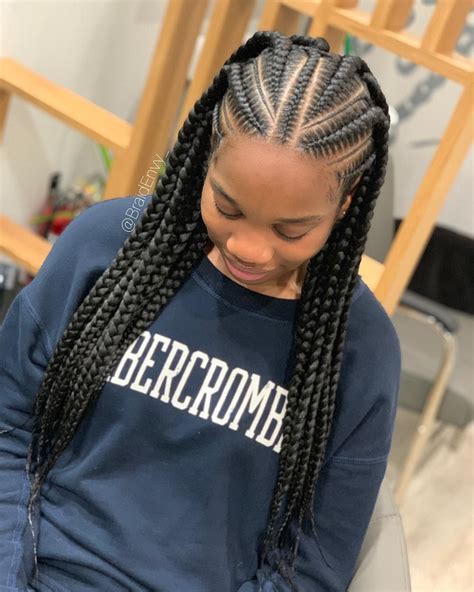 10 Top Notch Half Cornrows Box Braids Hairstyles