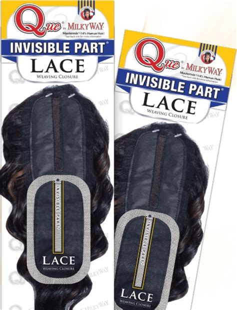 Que By Milkyway Invisible Part Lace Weaving Closure Loose Deep 12