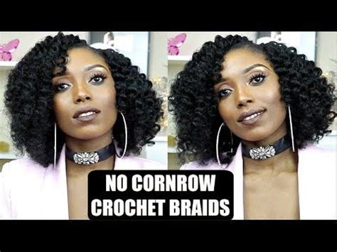 Simple Mins Braidless Crochet No Cornrows No Hair Out Tutorial For Beg Cornrows