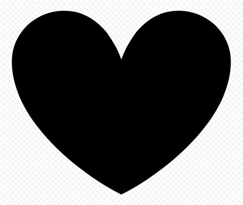 Hd Black Silhouette Heart Shape Png Citypng