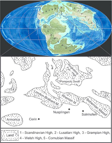 Late Jurassic Palaeogeography The Global Map Above Is A Generalized Download Scientific