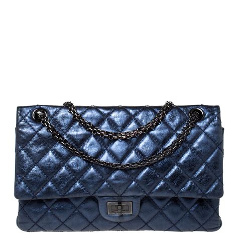 Chanel Metallic Purple Quilted Leather Reissue 255 Classic 226 Flap