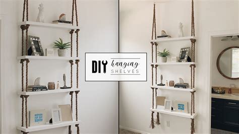 Diy Hanging Rope Shelves Youtube