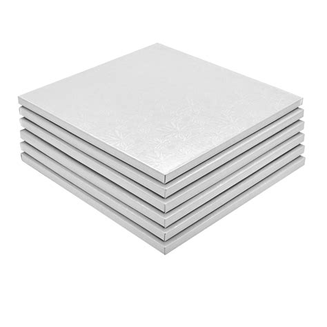 12 Inch White Square Cake Boards Foil Cake Drums For Baking Desserts