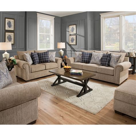 With financing for up to 48 months †† United Furniture Industries 7592BR 7592BR-02 Transitional ...