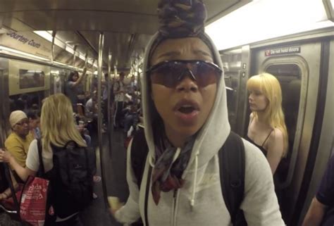 Video Awkward Brandy Sings Her Heart Out On Subway And Is Completely Ignored Celebrities