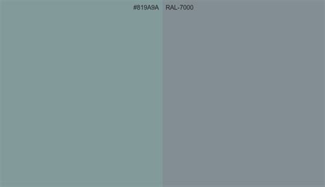 HEX 819A9A To RAL Code RAL 7000 Conversion Chart RAL Classic