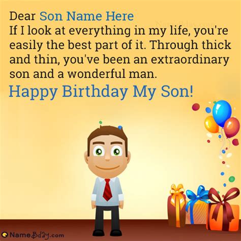 Happy Birthday Wishes For Son With Name