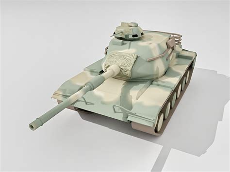 M60 Patton Main Battle Tank 3d Model 3ds Max Files Free Download