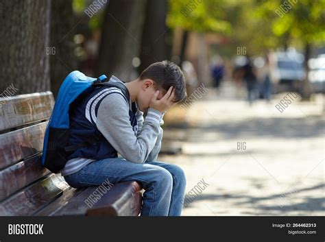 Schoolboy Crying Yard Image And Photo Free Trial Bigstock