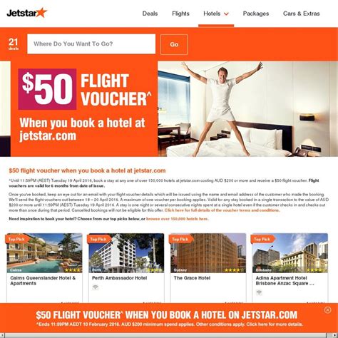 You're at the right place. FREE $50 Jetstar Voucher with $200 Hotel Booking - OzBargain