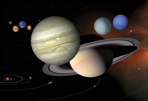 Saturn And The Solar System Hi Gloss Space Poster Fine Art Print