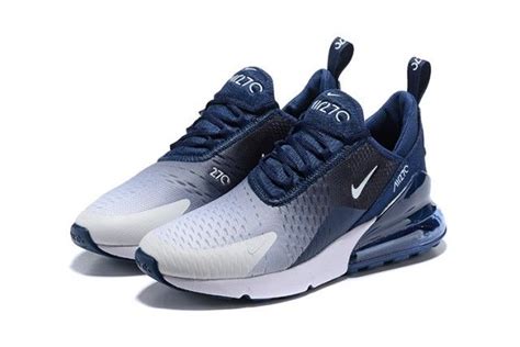 Nike Air Max 270 Flyknit Spectrum Navy Blue White Mens Casual Shoes