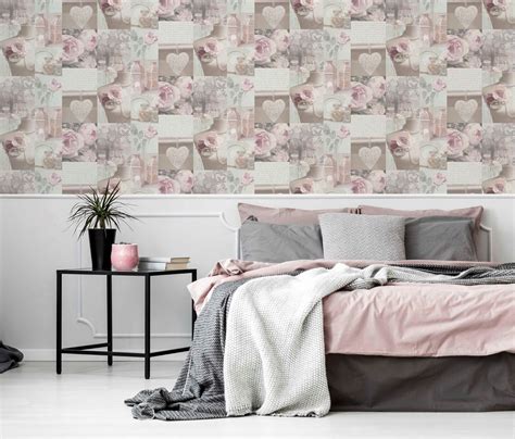 Buy Arthouse Charlotte Blush Wallpaper Vintage Inspried Dusty Rose Pink
