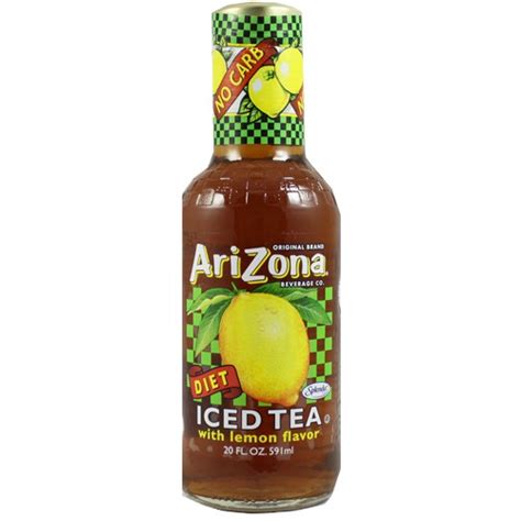 Arizona Diet Lemon Tea 20 Oz Bottle 12pk Case New York Beverage