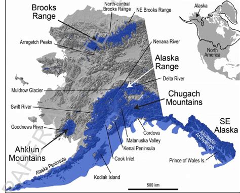 Map Of Alaska Showing Extent Of Lgm Ice In Blue Kaufman Et Al 2011