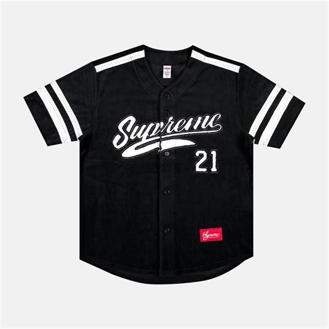 Supreme Velour Baseball Jersey Black Ibiza Pimp