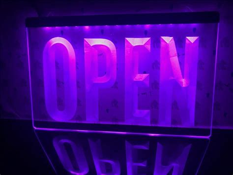 Open Business Lighted Sign Window Led Display Light Signs Cave