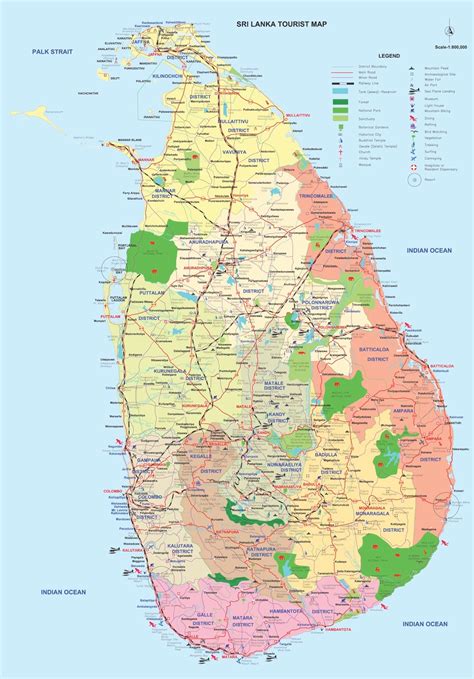 Tourist Map Of Sri Lanka Around The World ලොව වටා Lk
