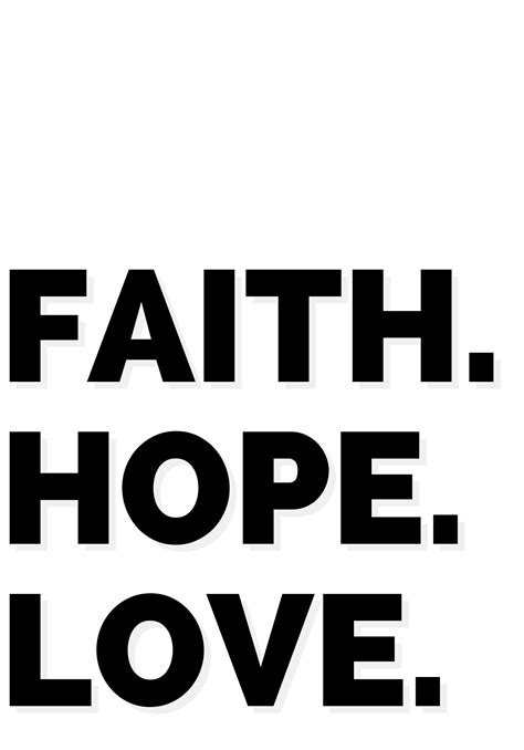 Faith Hope And Love Digital Print Christian Print Christian Etsy Uk