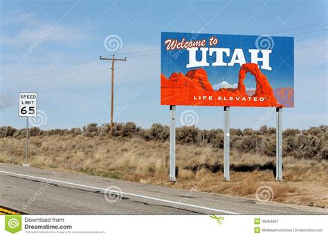 Welcome To Utah Life Elevated Sign Image Monticello Us States