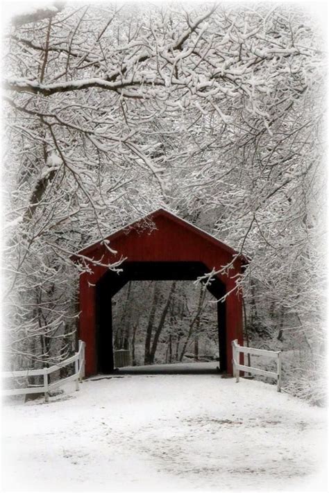 Pin By Sheilab On Home For The Holidays Covered Bridges Winter