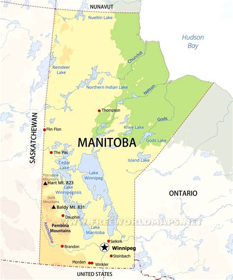 Map Of Manitoba Canada Get Map Update