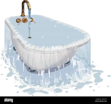 overflowing bubble bath stock vector images alamy