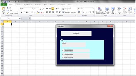 Excel Vba Tutorial Userforms Frames Youtube