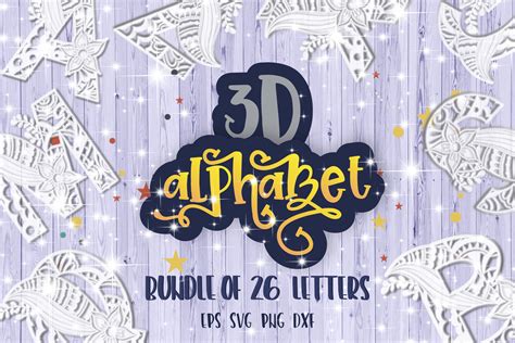 Download 3D Alphabet Mandala layered bundle svg Papercut SVG ...
