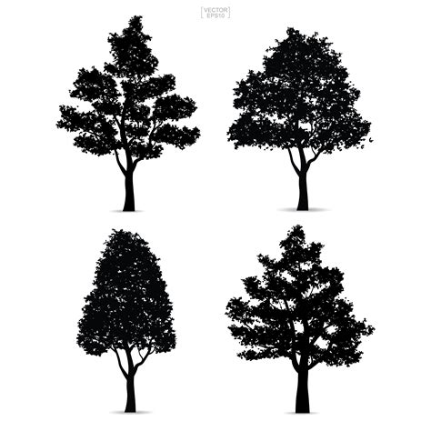 Apple Tree Silhouette Vector Art Icons And Graphics For Free Download