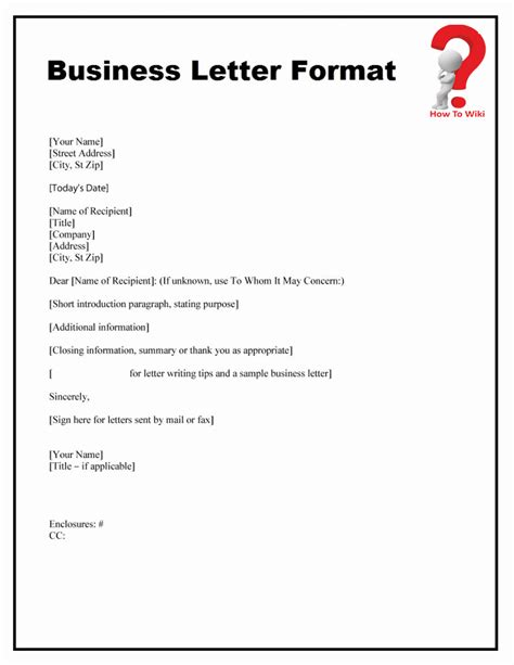 How To Write A Business Letter For A Company With Example How To Wiki